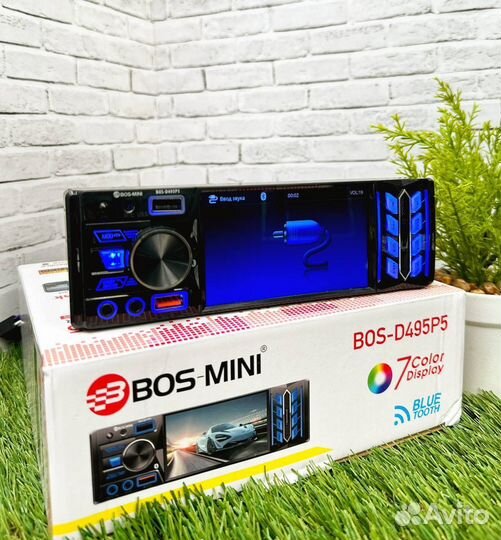 Магнитола 1 din с экраном bos mini арт484
