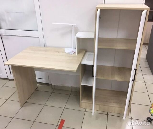 Компьютерный стол со шкафом, 3 цвета