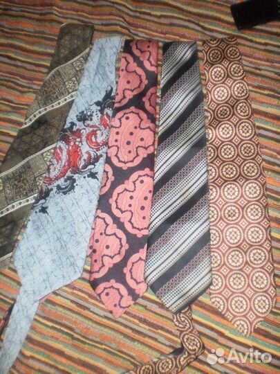 Галстуки винтаж коллекционные брендовые см фото