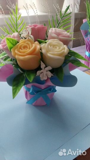 Букет роз из мыла с нежным ароматом