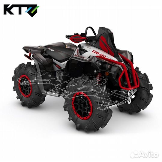 Защита днища на квадроцикл BRP Renegade X MR (2019