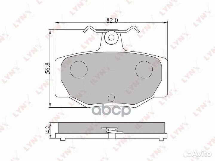 Колодки тормозные дисковые зад BD5736 lynxauto
