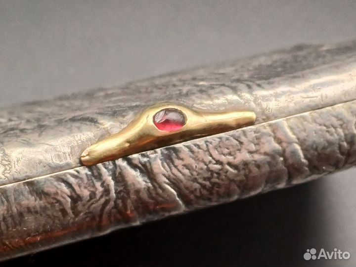 Портсигар хлебников, самородок 84 проба