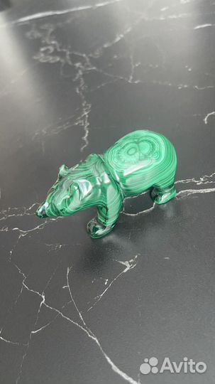 Медведь малахит арт 123