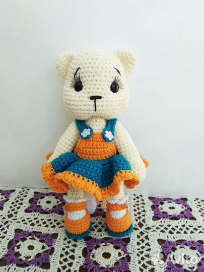 Вязаная игрушка - кошка