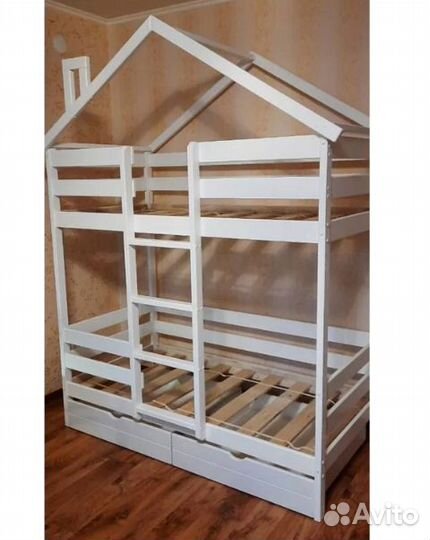 Двухъярусная кровать домик в наличии с доставакой