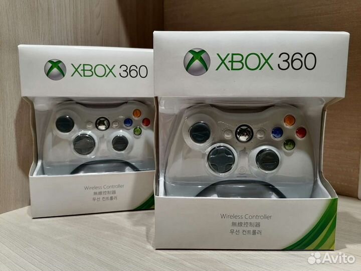 Джойстик на Xbox 360 белый беспроводной
