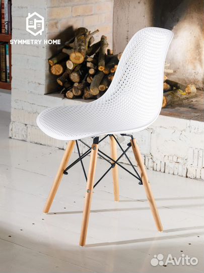 Стул ажурный Белый в стиле eames