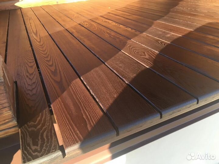 Палубная доска из лиственницы, термодоска