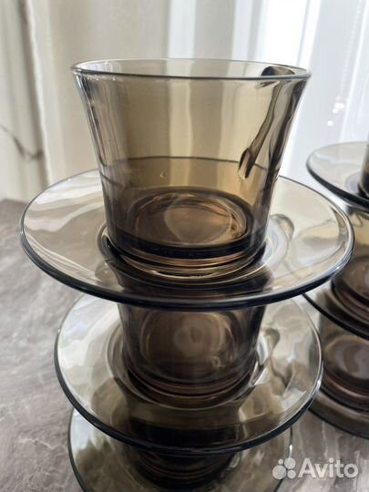 Набор Duralex для чая кофе кружка тарелка