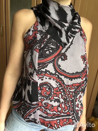 Блузка zara шелковая