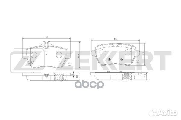 Колодки торм. диск. задн. MB S-class (222) 12