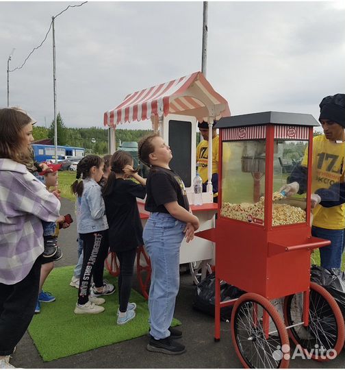 Сладкая вата, надувной дартс, поп-корн