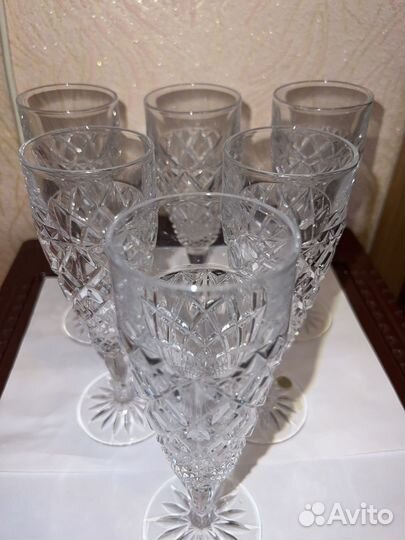 Хрустальные фужеры Чехия
