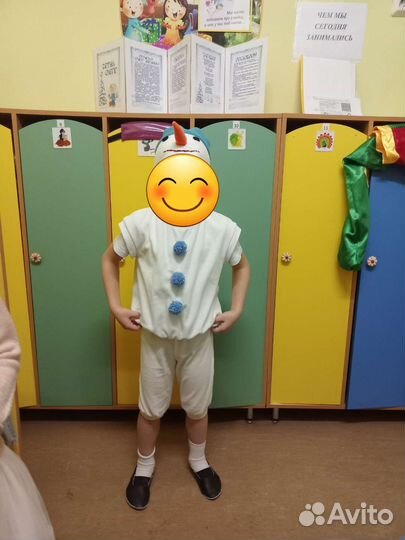 Новогодний костюм Снеговик 116см