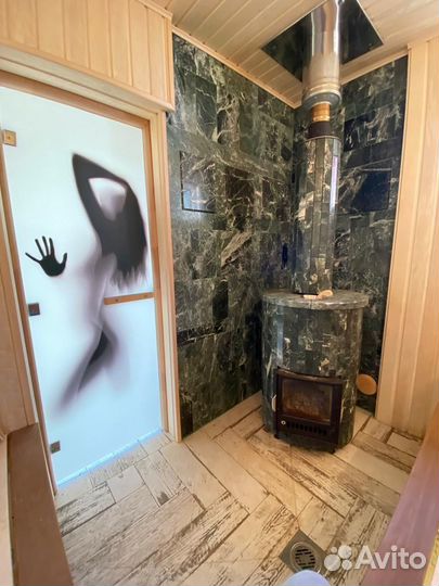 Плитка для бани и сауны из змеевика Мозаика Экстра