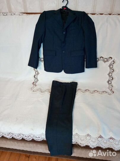 Пиджак школьный + брюки рост 128