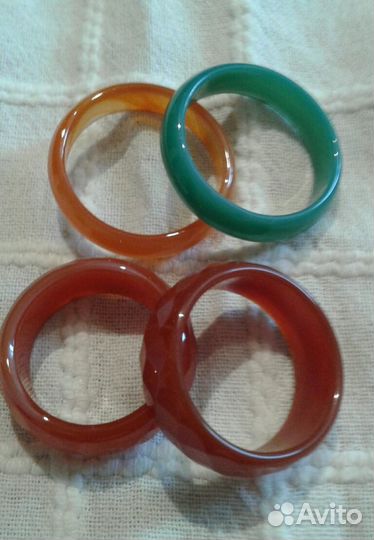 Колечко из натурального камня большой размер