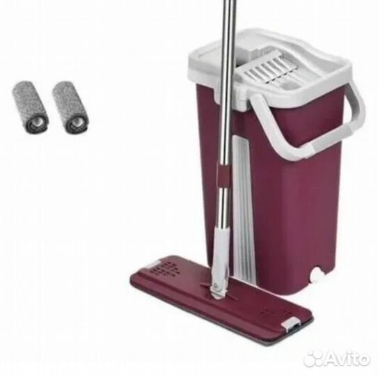 Швабра с ведром и отжимом новая