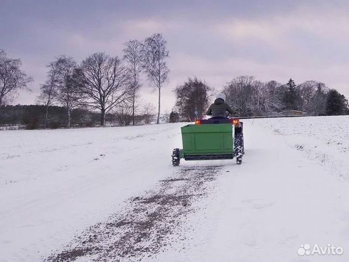 Разбрасыватель песка прицепной 1 м