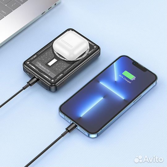 Беспроводной магнитный повербанк 10000mAh MagSafe