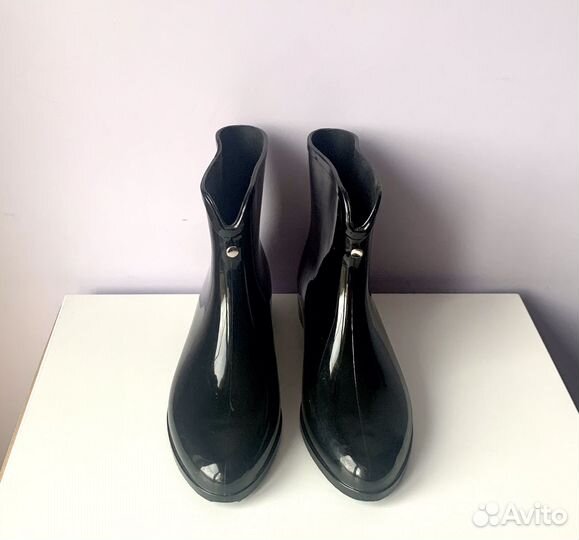 Резиновые сапоги женские чёрные