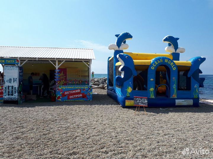 Аренда места на пляже. Ольгинка. Шаурма, бургеры