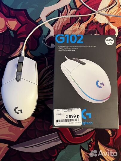 Мышь проводная Logitech G102 lightsync