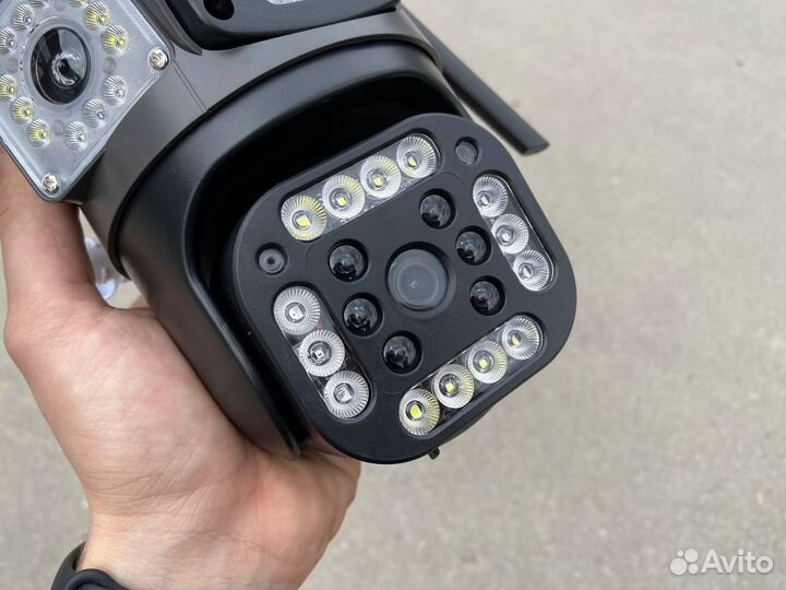 Уличная 4G камера видеонаблюдения 4 объектива