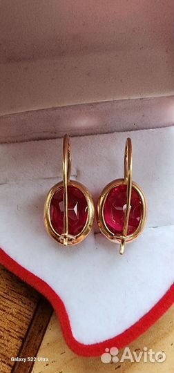 Золотые серьги СССР 583, 5.91грамм