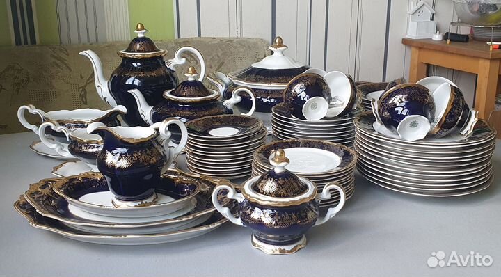 Столовый сервиз Weimar Porzellan кобальт