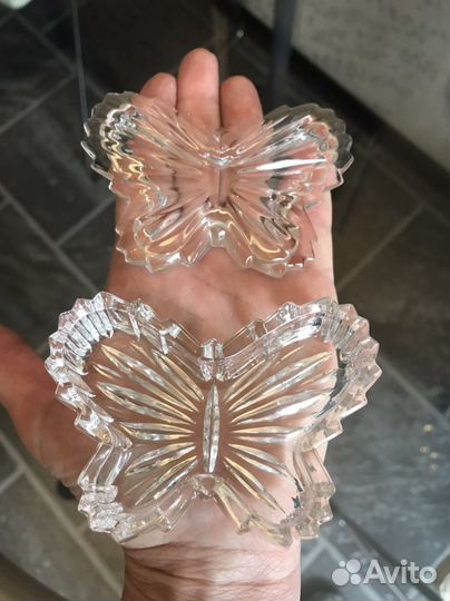 Шкатулка хрустальная Бабочка