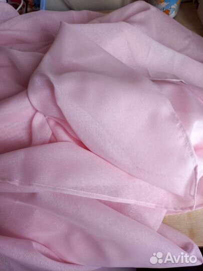 Тюль(нежно-розовый)новый