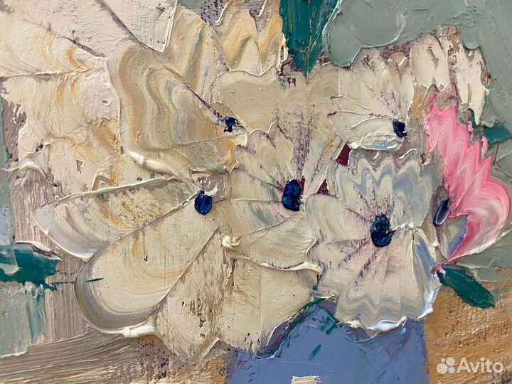 Картина маслом на холсте цветы