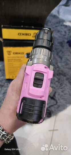 Шуруповерт deko 12v розовый