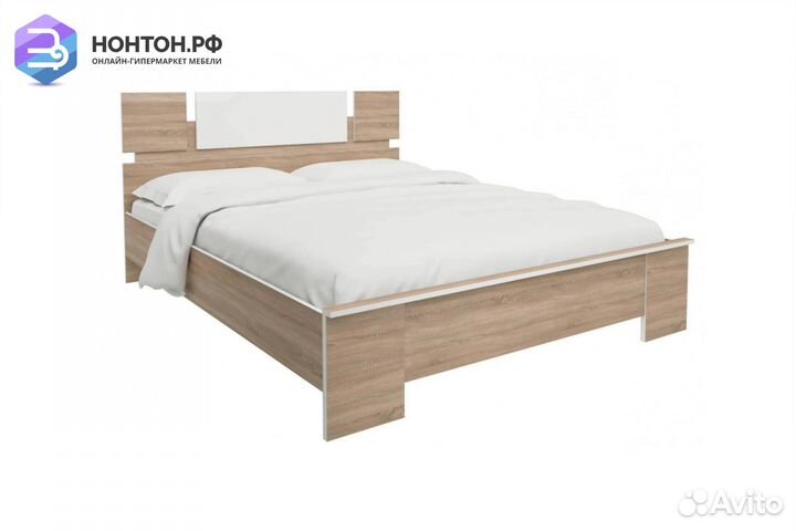 Кровать Оливия дуб сонома / белый