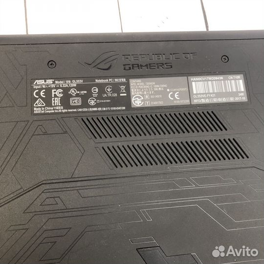 Ноутбук Asus ROG strix GL553VE