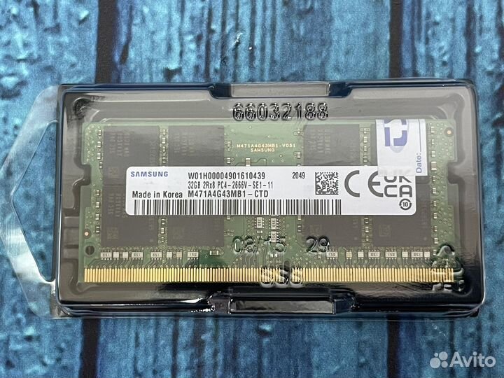 Оперативная память ddr4 32GB So-dimm 2666MHz