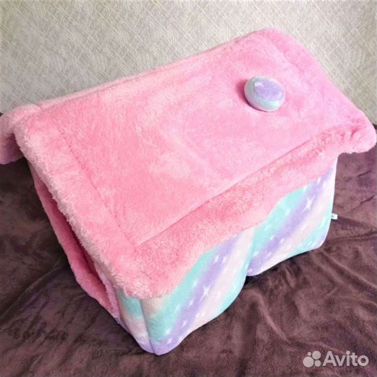 Домик для кошки мягкий плюшевый новый