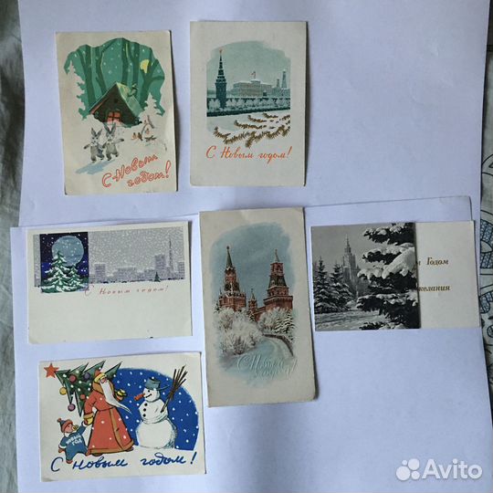 Новогодние открытки советские