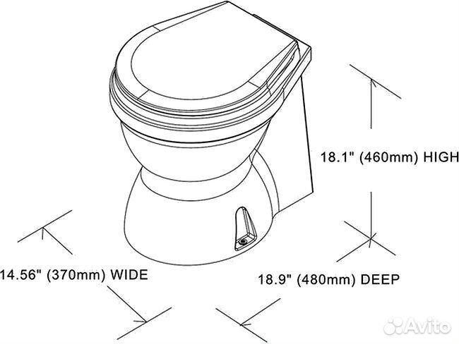 Унитаз с электрической помпой 12V