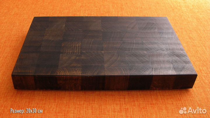 Торцевая разделочная доска из черного дуба