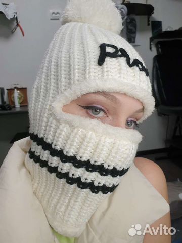Балаклава вязаная женская