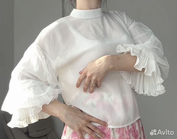 Блузка белая женская 46 48