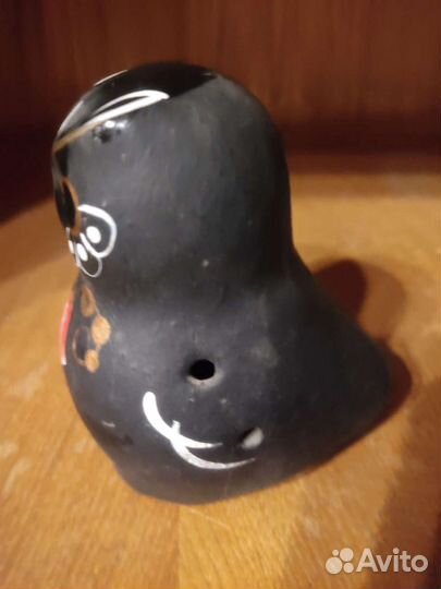 Сова глина свистулька