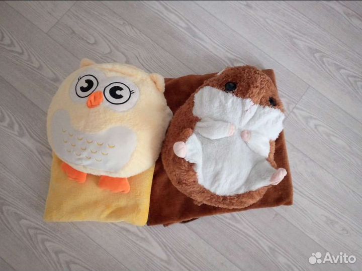 Подушка игрушка с пледом