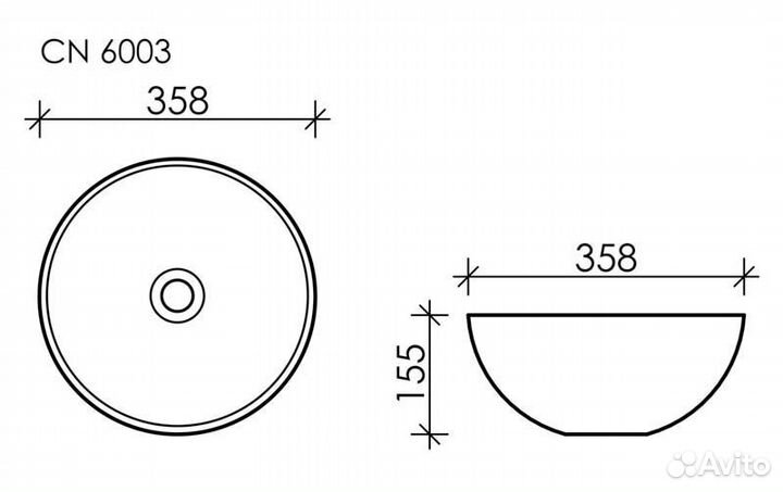 Раковина Ceramica nova Element матовый Cn6003