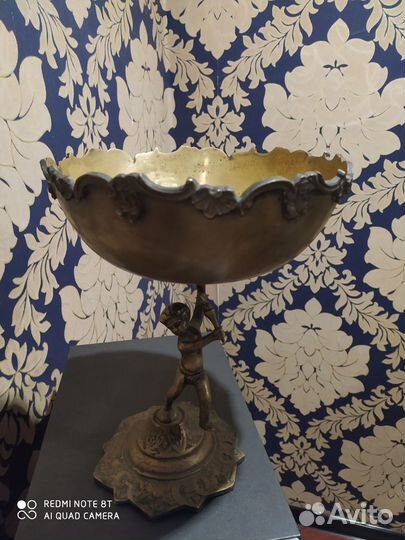 Ваза для фруктов бронза