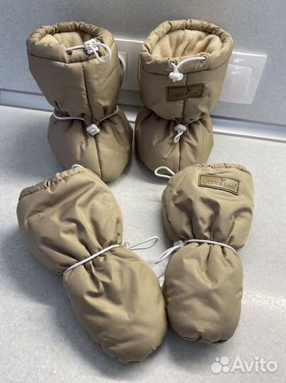 Пинетки и варежки зимние