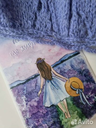 Накидка ручная вязка